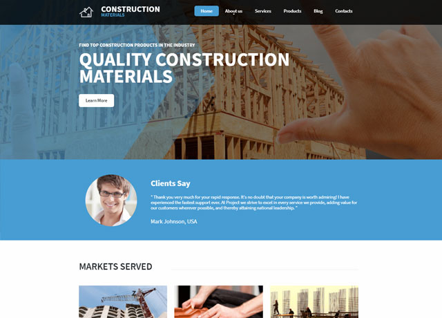 Шаблон интернет-магазина Construction Materials