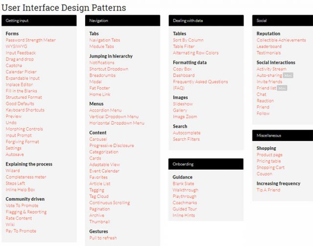 UI Patterns - паттерны дизайна